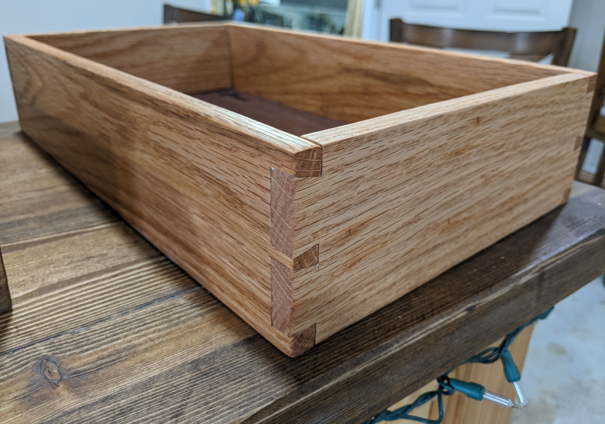 Hand-cut dovetailed box