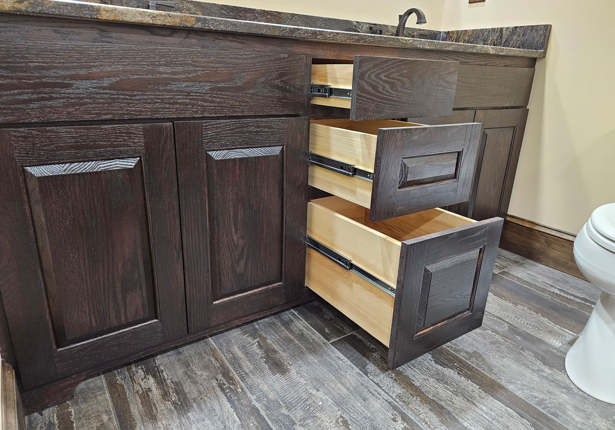 Hand-crafted custom kitchen cabinetry
