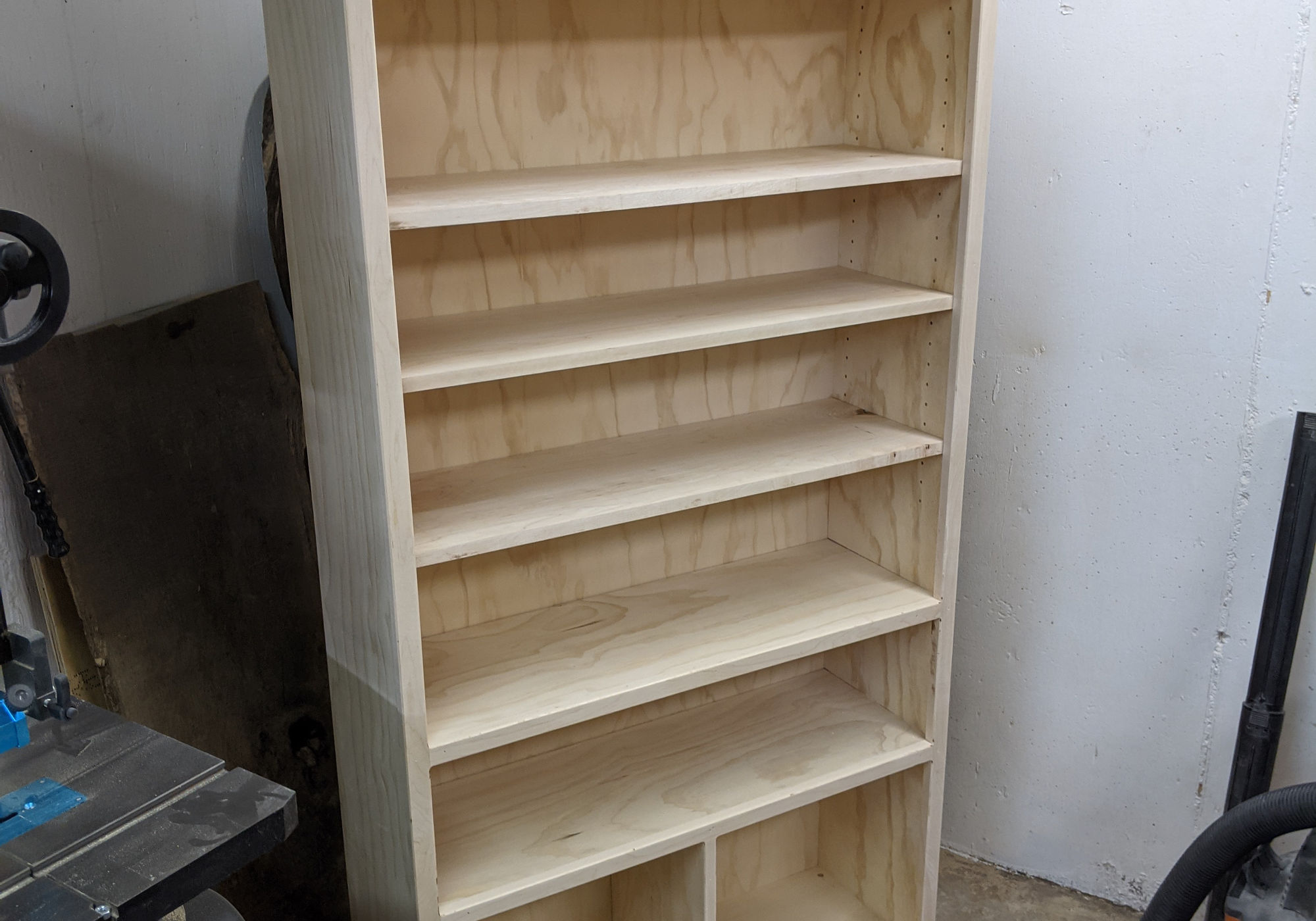 Custom bookshelf in the shop